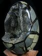 Septarian Dragon Egg Geode - Brown Crystals #36052-2